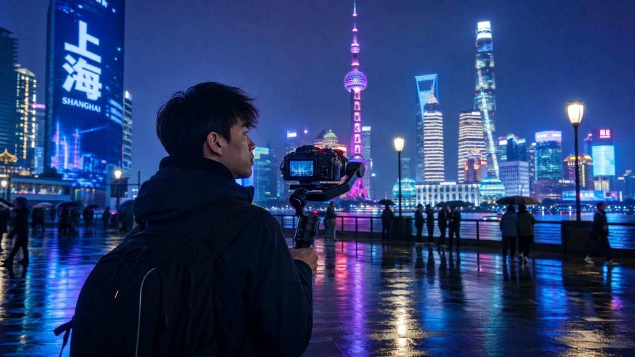 免费看片-免费看片生活传媒：夜上海魅力·城市夜景Vlog传媒分享